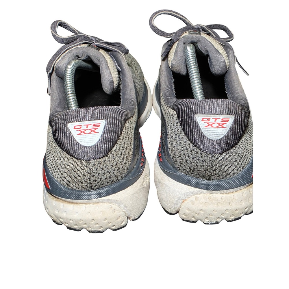 Brooks Adrenaline GTS 20 Womens Running Shoes Grey Red Mesh Sneakers 1202961B068 - Picture 3 of 11